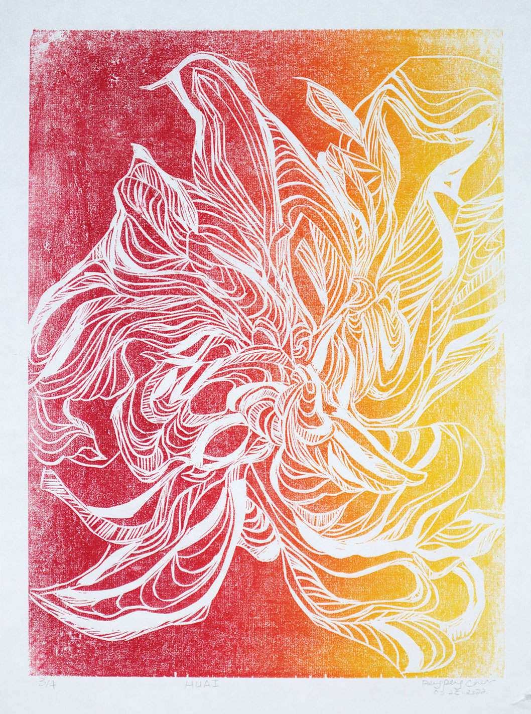 Chen_Pengpeng_Hua_I_2022_woodcut_on_Chinese_paper